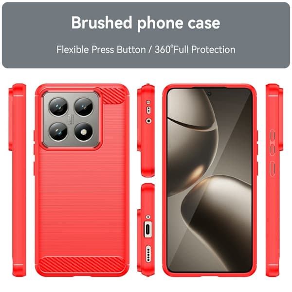 SKALO Xiaomi 14T Armor Carbon Stöttåligt TPU-skal