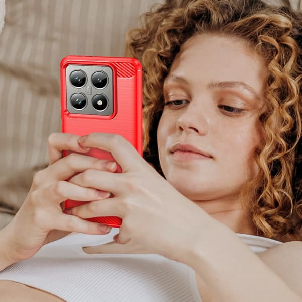 SKALO Xiaomi 14T Armor Carbon Stöttåligt TPU-skal