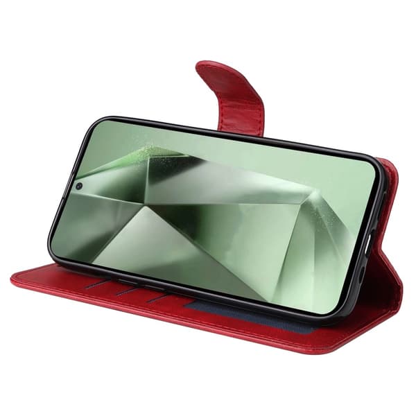 SKALO Samsung S24 FE PU-Läder Plånboksfodral