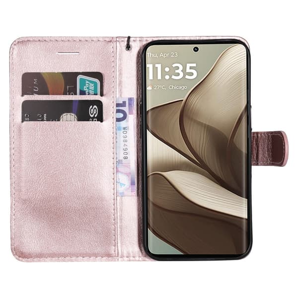 SKALO Motorola Edge 50 5G PU-Läder Plånboksfodral