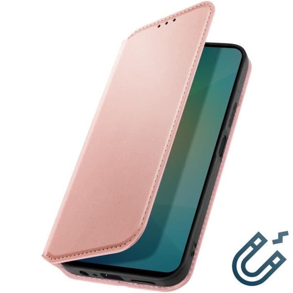 Fodral för Samsung Galaxy A06 Flip-korthållare och videohållare Champagne Pink