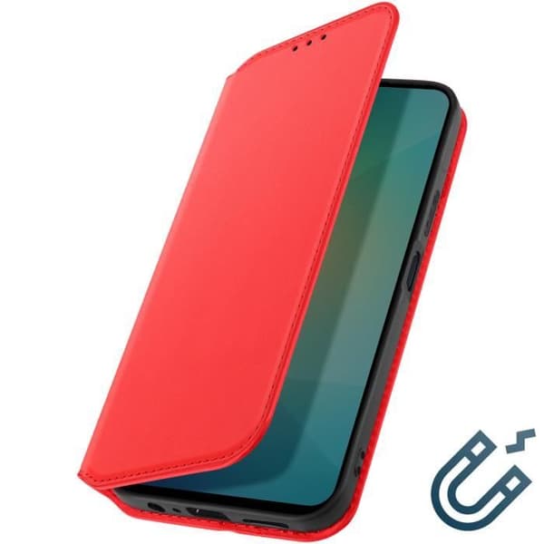 Fodral för Samsung Galaxy A06 Flip-korthållare och videostöd Röd
