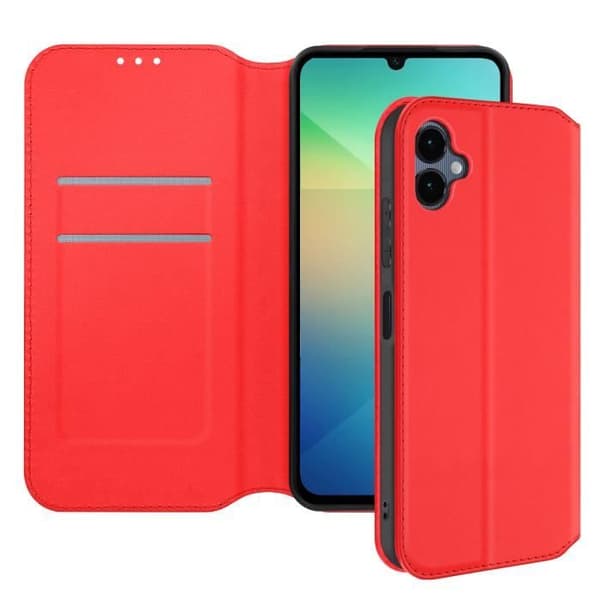 Fodral för Samsung Galaxy A06 Flip-korthållare och videostöd Röd