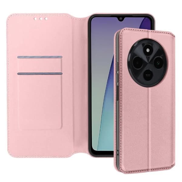 Fodral till Xiaomi Redmi 14C - AVIZAR - Vändkortshållare och videostöd - Rosa