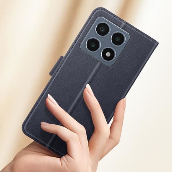 Fodral till Xiaomi 14T - AVIZAR - Stöd för plånboksvändning och video - Midnattsblå