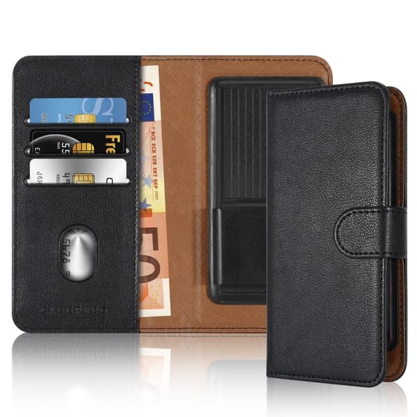 Samsung Galaxy A91 / S10 LITE / M80s Fodral Skal med kortplats, 360 graders skyddande flip case cover Svart