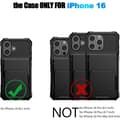Miniatyrbild 7 av 7: iPhone 16 Stöttåligt Skal med Kortfack Void