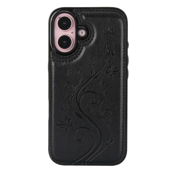 iPhone 16 Stöttåligt Skal Korthållare 3-FACK Flippr V2 Svart