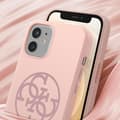 Miniatyrbild 3 av 4: Tunt fodral för iPhone 12 Mini Soft Touch skärmtryckt insida Guess Powder Pink