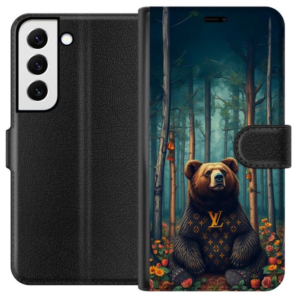 Samsung Galaxy S22 5G Plånboksfodral LV björn i skogen
