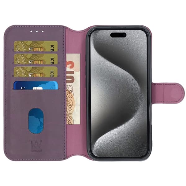 iPhone 16 Plånboksfodral Magnet Rvelon - Lila