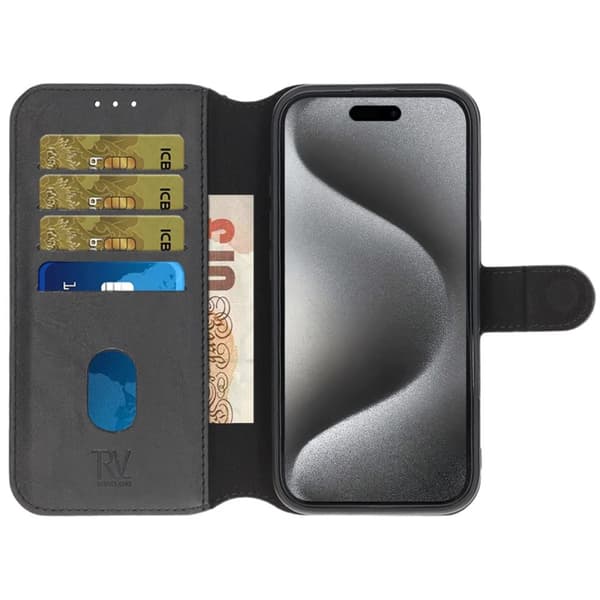 iPhone 16 Pro Max Plånboksfodral Magnet Rvelon - Svart