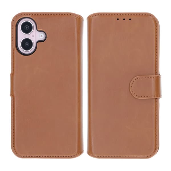 iPhone 16 Plånboksfodral Magnet Rvelon - Brun
