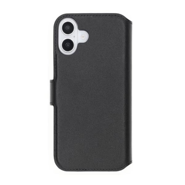 iPhone 16 Plånboksfodral Äkta Läder Rvelon - Svart
