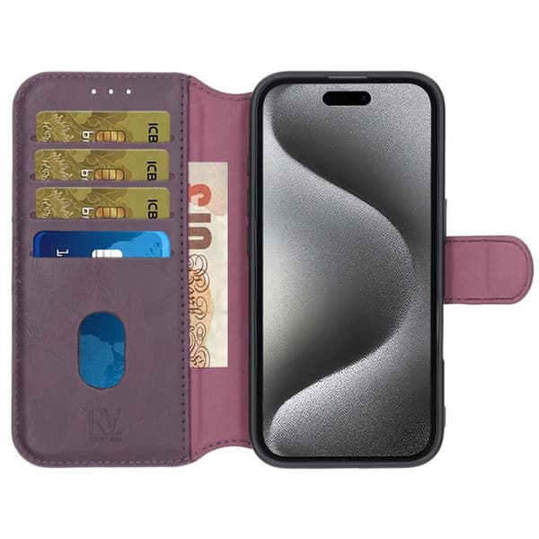 iPhone 16 Plånboksfodral Rvelon - Lila