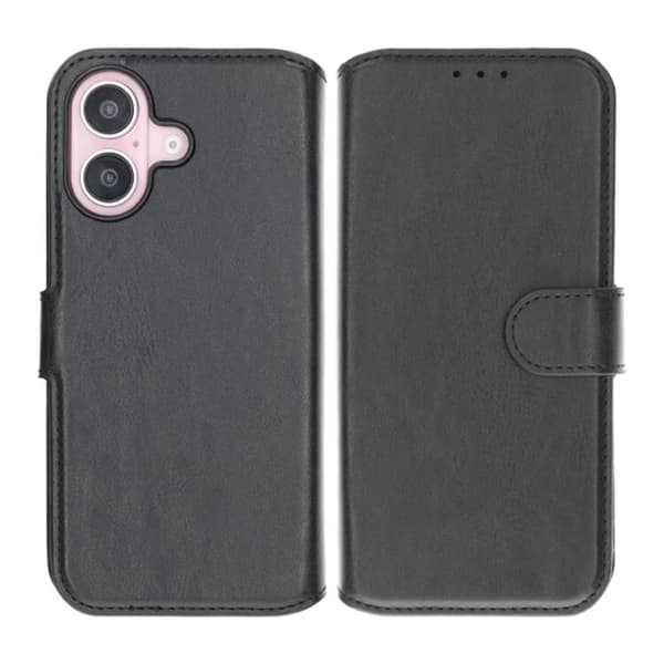 iPhone 16 Plånboksfodral Magnet Rvelon - Svart
