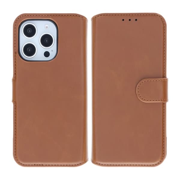 iPhone 16 Pro Plånboksfodral Magnet Rvelon - Brun