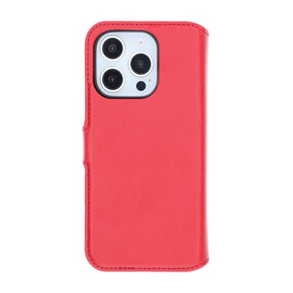 iPhone 16 Pro Plånboksfodral Magnet Rvelon - Röd