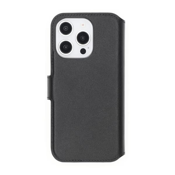 iPhone 16 Pro Max Plånboksfodral Äkta Läder Rvelon - Svart
