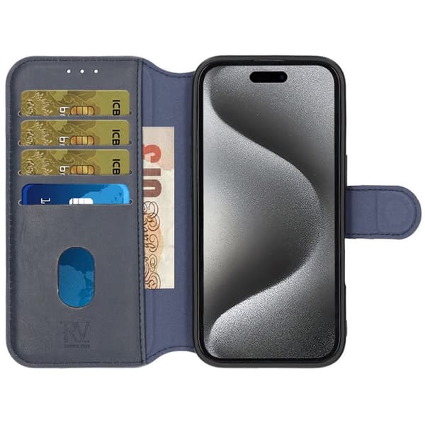 iPhone 16 Plånboksfodral Rvelon - Blå