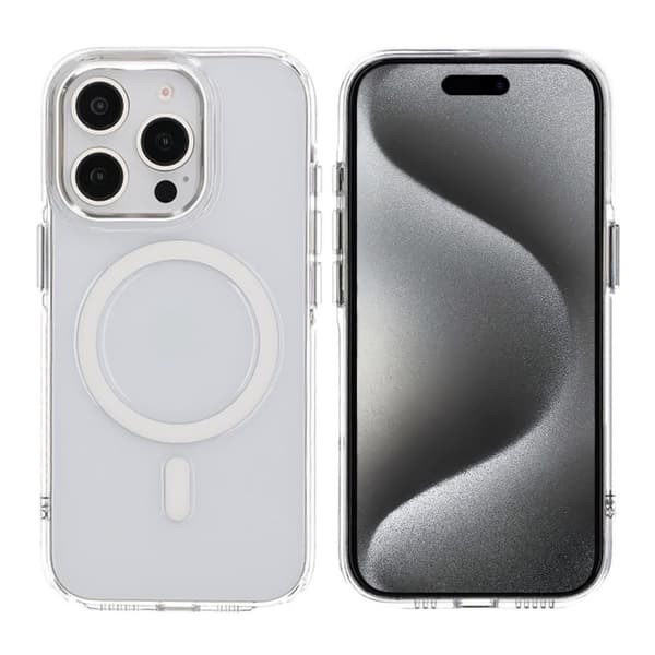 iPhone 15 Pro Max Mobilskal TPU Magnet Rvelon - Transparent