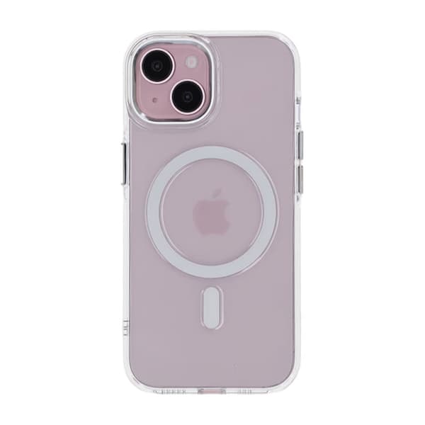 iPhone 15 Mobilskal TPU med Magnet Rvelon - Transparent