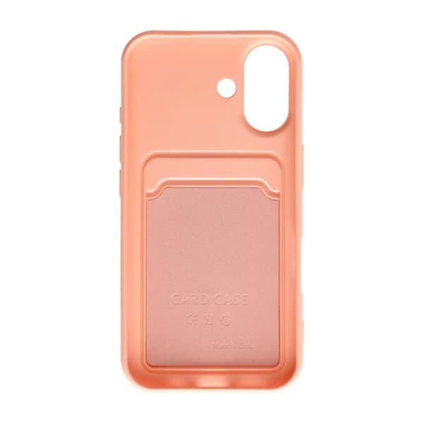 Silikonskal med Kortfack för iPhone 16 - Rosa