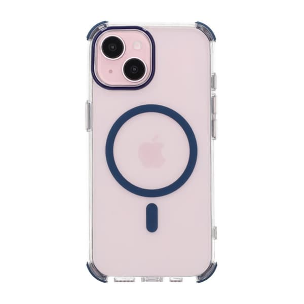 iPhone 15 Rvelon Mobilskal Magnet med Kantskydd - Blå
