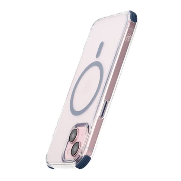iPhone 15 Rvelon Mobilskal Magnet med Kantskydd - Blå