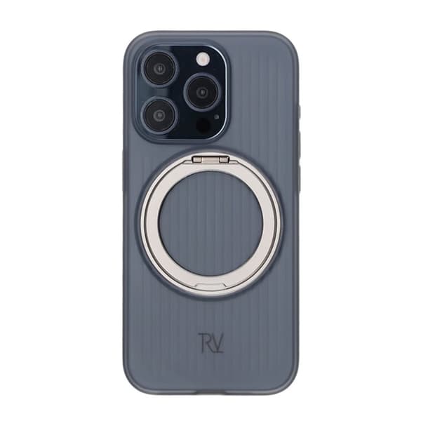 iPhone 15 Pro Rvelon Skal Roterande Magnet Stativ - Grå