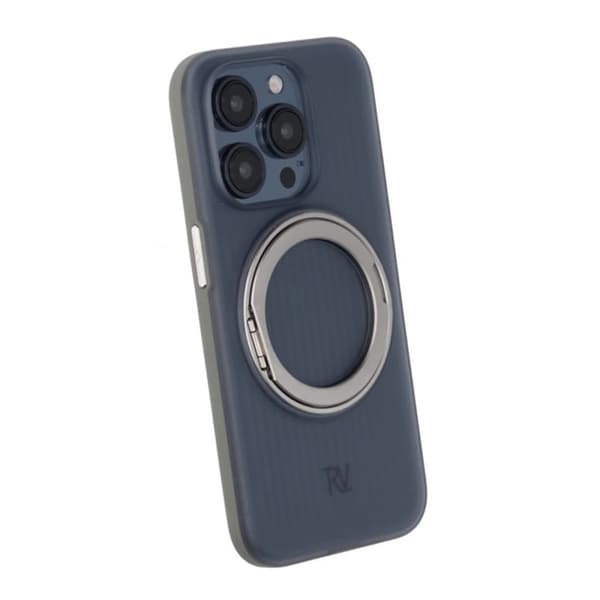 iPhone 15 Pro Rvelon Skal Roterande Magnet Stativ - Grå