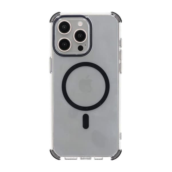 iPhone 15 Pro Max Rvelon Mobilskal Magnet med Kantskydd - Svart