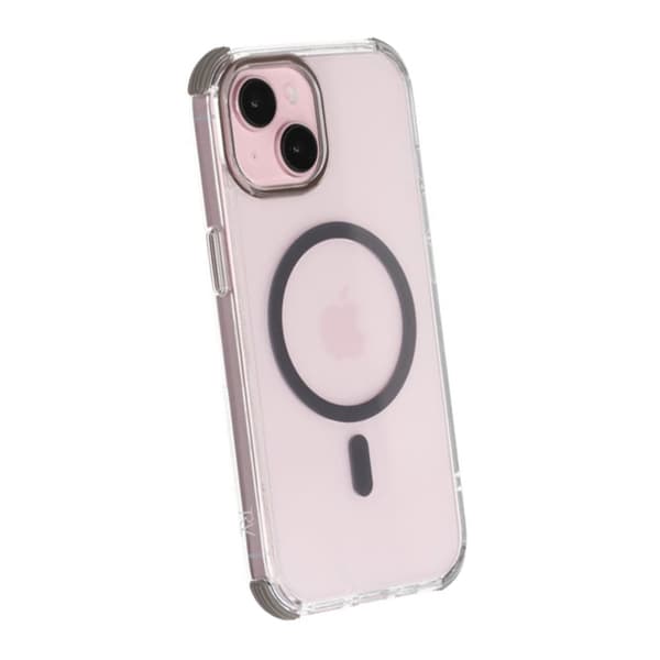 iPhone 15 Rvelon Mobilskal Magnet med Kantskydd - Grå