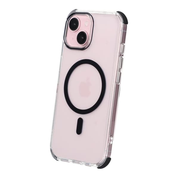 iPhone 15 Rvelon Mobilskal Magnet med Kantskydd - Svart