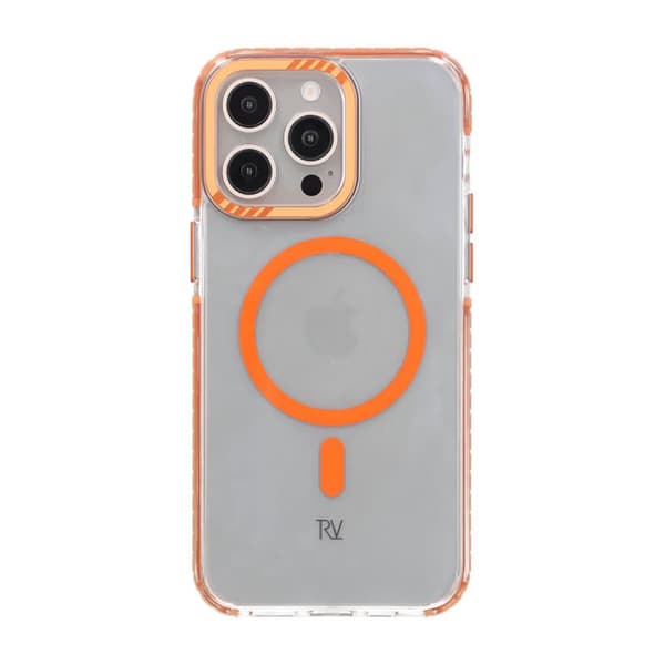 iPhone 15 Pro Max Rvelon Mobilskal Magnet Förstärkt - Orange