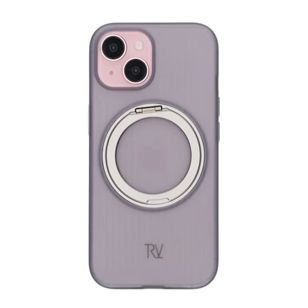iPhone 15 Rvelon Skal Roterande Magnet Stativ - Grå
