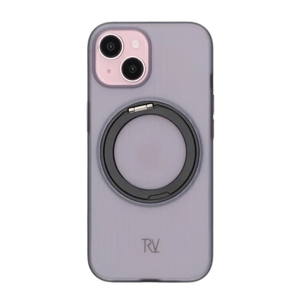 iPhone 15 Rvelon Skal Roterande Magnet Stativ - Svart
