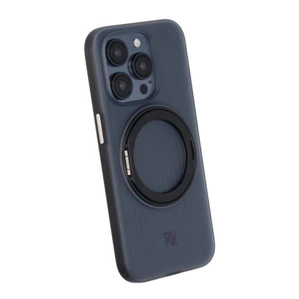 iPhone 15 Pro Rvelon Skal Roterande Magnet Stativ - Svart