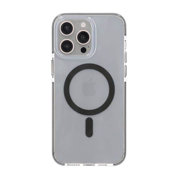 iPhone 15 Pro Mobilskal Magnet Dubbelskydd - Grå