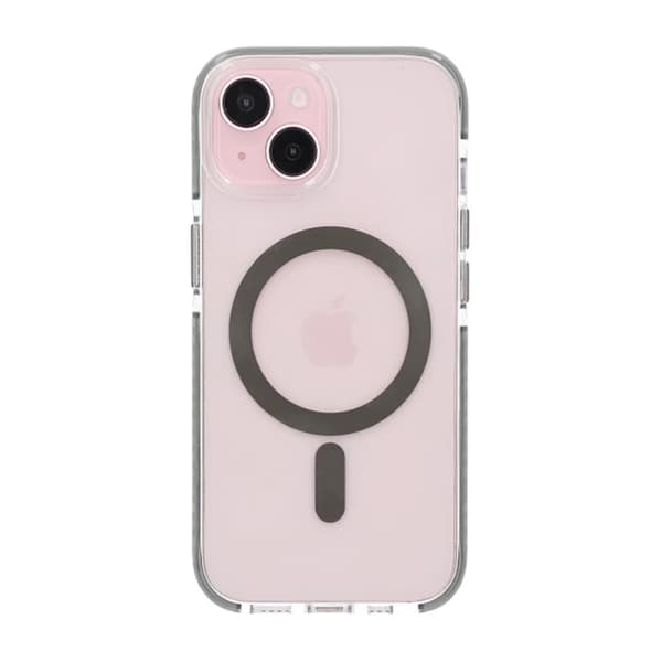 iPhone 15 Mobilskal Magnet Dubbelskydd - Grå