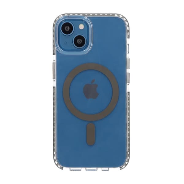 iPhone 13/14 Mobilskal Magnet Dubbelskydd - Grå