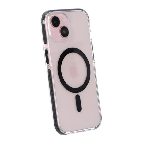 iPhone 15 Mobilskal Magnet Dubbelskydd - Svart