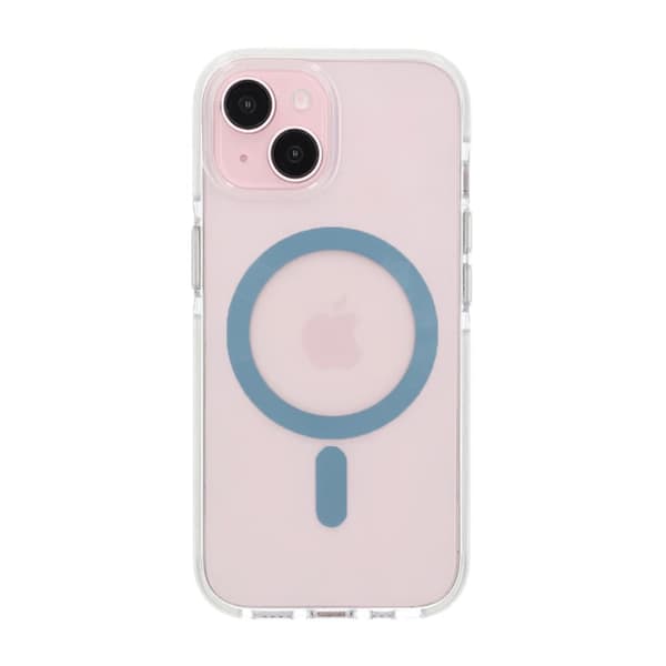 iPhone 15 Mobilskal Magnet Dubbelskydd - Blå