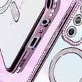 Miniatyrbild 4 av 4: Diamantfodral till Samsung Galaxy A25 - AVIZAR - Rhinestone Contour - Lila - MagSafe-kompatibel