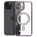 Miniatyrbild 2 av 4: AVIZAR Skyddsfodral för iPhone 15 - Lila Rhinestone Contour - MagSafe-kompatibel