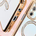Miniatyrbild 4 av 4: Diamantfodral till Samsung Galaxy A25 - AVIZAR - Gold Rhinestone Outline - Stel - Syntet - Blandat