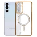 Miniatyrbild 2 av 4: Diamantfodral till Samsung Galaxy A25 - AVIZAR - Gold Rhinestone Outline - Stel - Syntet - Blandat