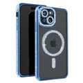 Miniatyrbild 1 av 4: Diamantfodral till iPhone 15 - AVIZAR - Ljusblå Rhinestone Outline - MagSafe Protection