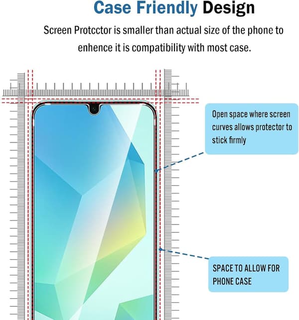 1-Pakning Skjermbeskytter i Herdet Glass til Samsung A16