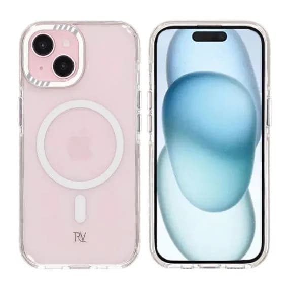 iPhone 15 Rvelon Mobilskal Magnet Förstärkt - Vit